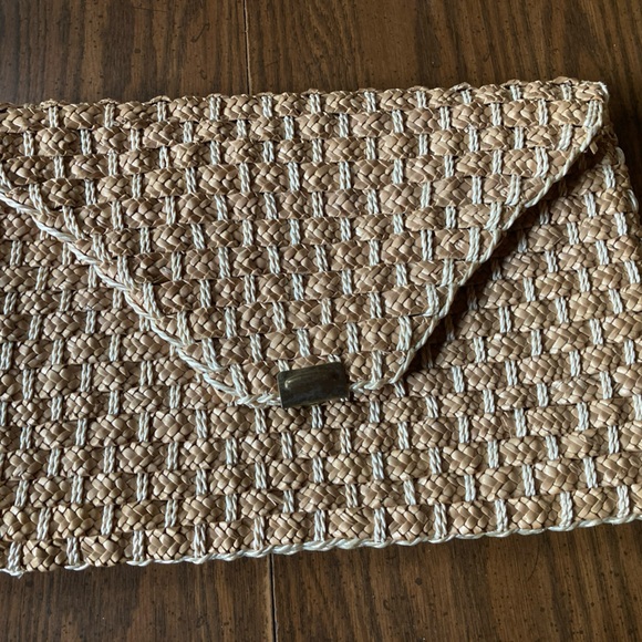 Vintage Woven Straw Clutch wedding summer beach cruise vacation tianjin China - Picture 1 of 11